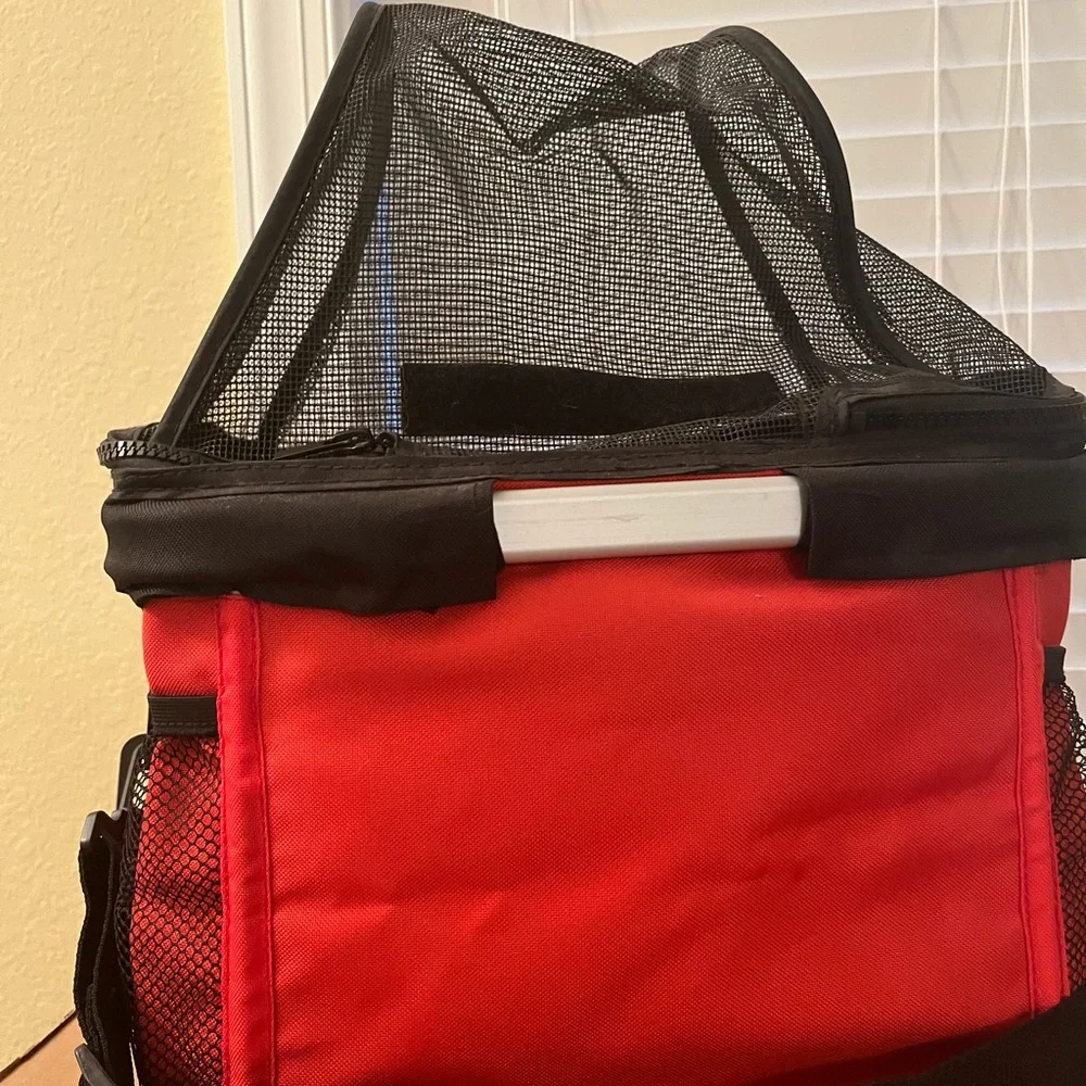 Schwinn Black and Red Mesh Pet Backpack